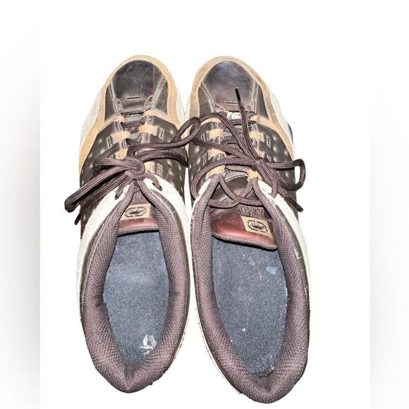 Ecko Unltd brown, tan and black leather low top lace sneakers men’s size 13 - Picture 5 of 7